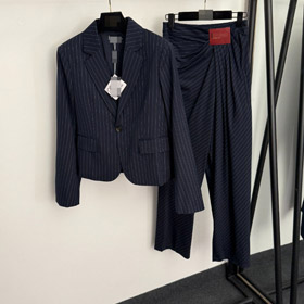 Loewe new striped single-button slim-fit suit set-5383  